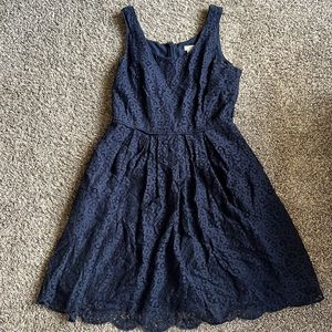 J Crew Navy Lace Dress